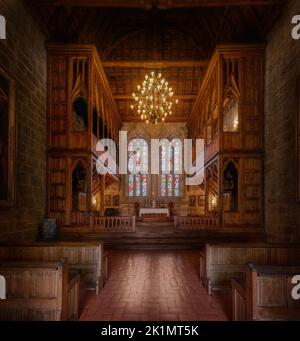 Palast der Herzöge von Braganza Kapelle Innenraum - Guimaraes, Portugal Stockfoto