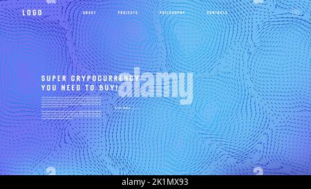 Landing Page Abstract Design mit Vektor-Feld Kräfte matris. Bunte Vorlage für Website oder App. Magnetflussdiagramm Stock Vektor