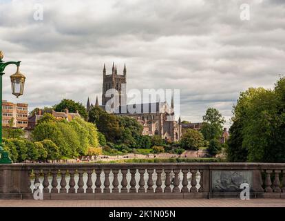 Worcester Cathedral Worcestershire Stockfoto