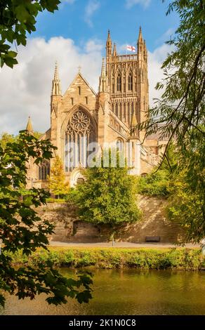 Worcester Cathedral Worcestershire Stockfoto