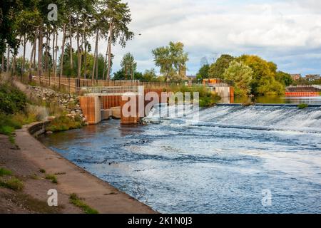 Der Fluss Severn Worcester Worcestershire Stockfoto