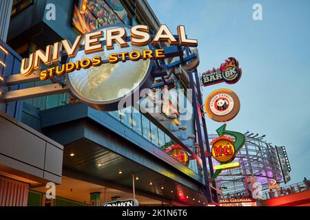 Universal Studios Florida Themen Universal Blvd Geschäfte Stockfoto