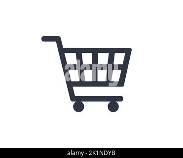 Isoliertes Warenkorbsymbol. Konzept des Online-Shops Stock Vektor