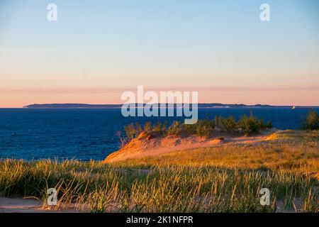 South Manitou Island von Sleeping Bear Dunes National Lakeshore, Michigan, USA Stockfoto