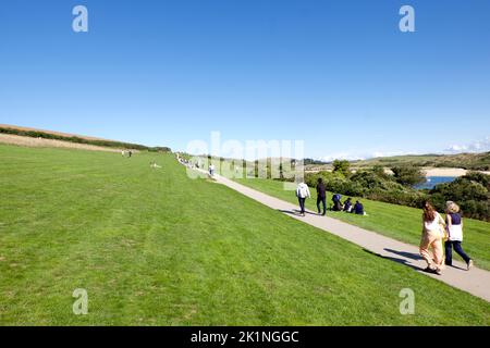 Padstow Cornwall UK 09 19 2022 Stadt Zivilpfarrei und Fischerhafen Südwesten Region Nord Cornwall Stockfoto