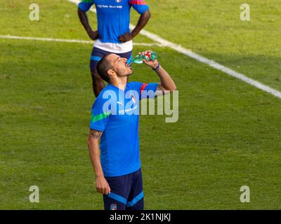 Florenz, Italien. 19. September 2022. Italien Defender Leonardo Bonucci während der Pressekonferenz und Italien Training Session, andere in Florenz, Italien, September 19 2022 Quelle: Independent Photo Agency/Alamy Live News Stockfoto