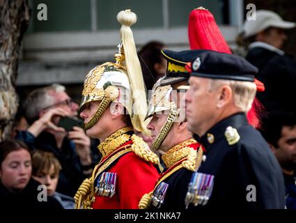 Westminster, London, Großbritannien. 19. September 2022. Beerdigung von Königin Elizabeth II. Kredit: Newspics UK London/Alamy Live Nachrichten Stockfoto