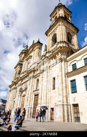 Bogota Kolumbien,La Candelaria Centro Historico zentrales historisches Stadtzentrum Plaza de Bolivar,Catedral Basilica Metropolitana y Primada Metr Stockfoto