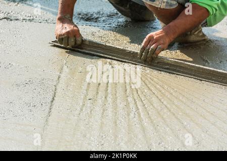 Anwendung von Fertigbeton im Bauwesen Stockfoto