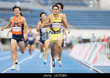Tokio, Japan. 17. September 2022. Sho Kawamoto Athletics : TWOLAPS MITTELSTRECKENKURS in TOKIO 2022 Männer's 800m im Komazawa Olympic Park Stadium in Tokio, Japan . Quelle: AFLO SPORT/Alamy Live News Stockfoto