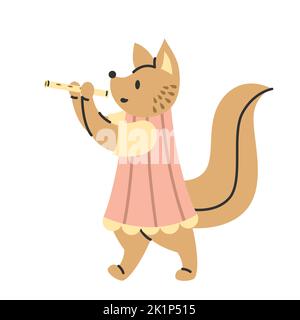 Niedliches Tier im skandinavischen Stil Stock Vektor