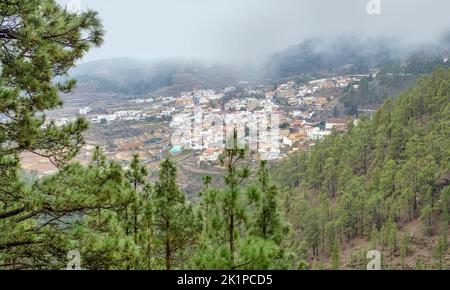 Landschaft um Vilaflor, eine Gemeinde und ein Dorf im südzentralen Teil der Insel Teneriffa, einer der Kanarischen Inseln und Teil von Santa Stockfoto