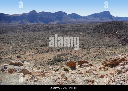 Landschaft um Minas de San Jose im Teide Nationalpark auf Teneriffa, Kanarische Inseln, Spanien Stockfoto