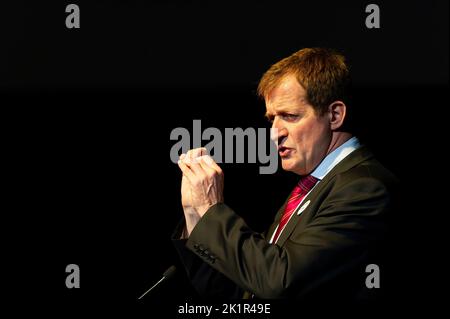 Alastair Campbell, ehemaliger Berater des britischen Premierministers, Tony Blair, sprach auf einer Konferenz Stockfoto