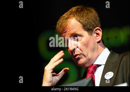 Alastair Campbell, ehemaliger Berater des britischen Premierministers, Tony Blair, sprach auf einer Konferenz Stockfoto