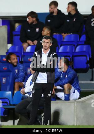 Manager von Bristol Rovers, Joey Barton - Ipswich Town / Bristol Rovers, Sky Bet League One, Portman Road, Ipswich, Großbritannien - 13.. September 2022 nur zur redaktionellen Verwendung – es gelten die Einschränkungen von DataCo Stockfoto