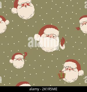 Niedliche Emoticons vom Weihnachtsmann Stockfoto