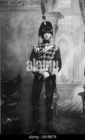 Winston Churchill in der Militäruniform der 4. Hussaren der Königin. 1895 Stockfoto