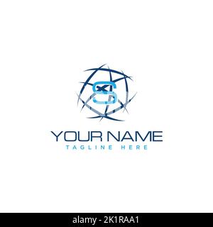 S Letter Technologie Logo Design Vektor Vorlage. Vektorgrafik EPS.8 EPS.10 Stock Vektor