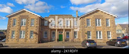 Glossop Town Hall Municipal Building and Market, 6 Market St, Glossop, High Peak, Derbyshire, ENGLAND, GROSSBRITANNIEN, SK13 8AP Stockfoto