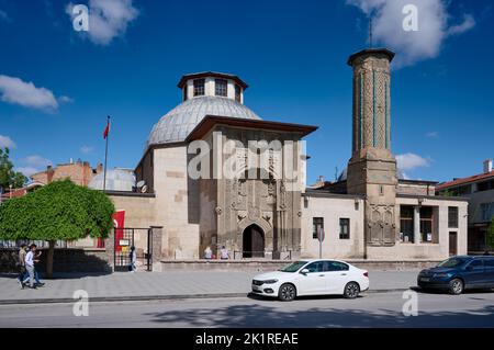 Steinarbeiten Museum des Fine Minaret, Konya, Türkei Stockfoto