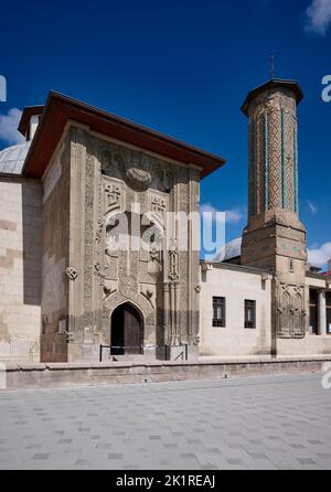 Steinarbeiten Museum des Fine Minaret, Konya, Türkei Stockfoto