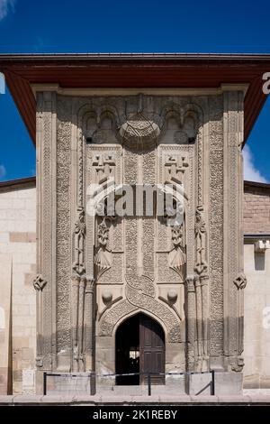 Steinarbeiten Museum des Fine Minaret, Konya, Türkei Stockfoto