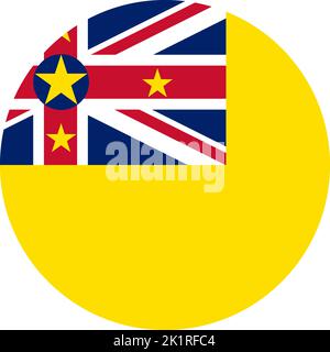 Die Nationalflagge der Welt, Niue Stock Vektor