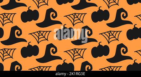 Halloween Hübsch Vektor Nahtlose Muster Textur Stock Vektor