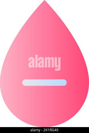 Zweifarbiger ui-Gradient mit negativem Bluttyp Stock Vektor