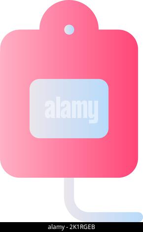 Zweifarbiger ui-Symbol für Bluttransfusion mit flachem Gradienten Stock Vektor