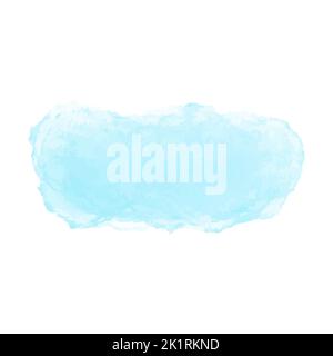 Blauer Farbvektor Handgezeichnete Aquarell-Flüssigfärbung. Stock Vektor