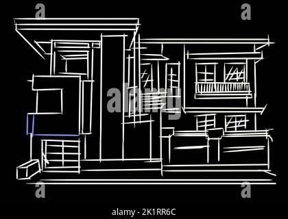 Haus Skizze Design für grafische Gestaltung Stockfoto