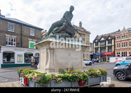 South African War Memorial, Market Square, Bury St Edmunds, Suffolk, England, Vereinigtes Königreich Stockfoto