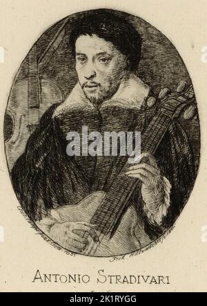 Antonio Stradivari (1644-1737). Museum: PRIVATE SAMMLUNG. Autor: Frédéric Désiré Hillemacher. Stockfoto