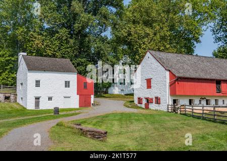 Historisches Hopewell Furnace, Pennsylvania USA, Elverson, Pennsylvania Stockfoto