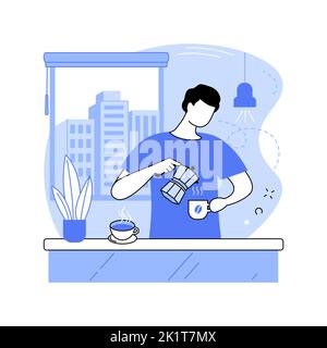 Italienische Stil Kaffee isoliert Cartoon-Vektor-Illustrationen. Stock Vektor