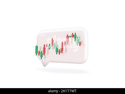 Wachstumskurzdiagramm Finanzdiagramm. Candlestick mit Pfeil nach oben Trading von Aktien oder Forex 3 Stock Vektor