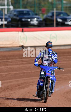 Adam Ellis während des Sports Versicherte British Speedway Finals, im National Speedway Stadium, Manchester, am Sonntag, 18.. September 2022. (Kredit: Eddie Garvey | MI News ) Kredit: MI Nachrichten & Sport /Alamy Live News Stockfoto