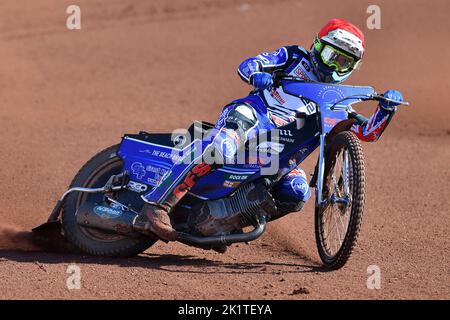 Adam Ellis während des Sports Versicherte British Speedway Finals, im National Speedway Stadium, Manchester, am Sonntag, 18.. September 2022. (Kredit: Eddie Garvey | MI News ) Kredit: MI Nachrichten & Sport /Alamy Live News Stockfoto