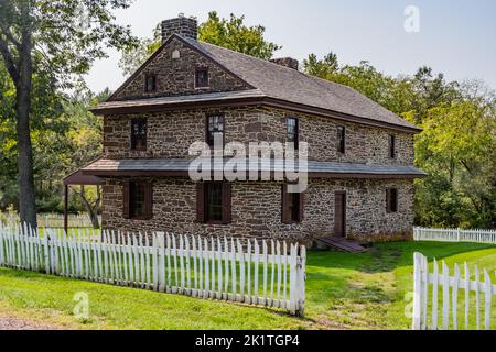 The Boone House, Daniel Boone Homestead, Pennsylvania USA, Birdsboro, Pennsylvania Stockfoto