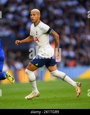 17 Sep 2022 - Tottenham Hotspur gegen Leicester City - Premier League - Tottenham Hotspur Stadium Tottenham Hotspur's Richarlison während des Spiels gegen Leicester City. Bildquelle : Mark Pain / Alamy Live News Stockfoto