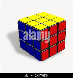 Puzzle Würfel Collage Element Illustration Vektor. Stock Vektor