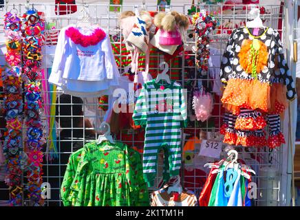 Ausstellungsstücke beim jährlichen Cranberry Festival in Harwich, Massachusetts, auf Cape Cod, USA Stockfoto