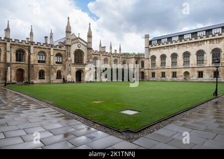 Innenhof des Corpus Christi College, ist eines der alten Colleges der Universität Cambridge Stockfoto