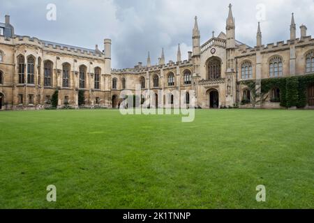 Innenhof des Corpus Christi College, ist eines der alten Colleges der Universität Cambridge Stockfoto