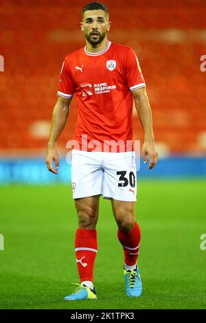 Oakwell Stadium, Barnsley, England - 20.. September 2022 Adam Phillips (30) von Barnsley - während des Spiels Barnsley gegen Newcastle United U21, EFL Trophy, 2022/23, Oakwell Stadium, Barnsley, England - 20.. September 2022 Quelle: Arthur Haigh/WhiteRoseFotos/Alamy Live News Stockfoto