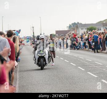 Selemon Barega Langstreckenläuferin belegte beim Great North Run Halbmarathon 2022 den 2.. Rang. Stockfoto