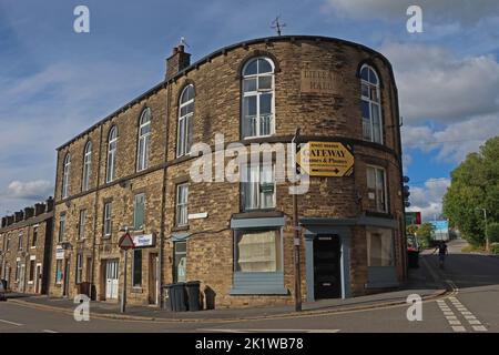 Old Liberal Hall Building, 1850, Edward Street / Railway Street , Glossop, High Peak, Derbys, England, UK, SK13 Stockfoto