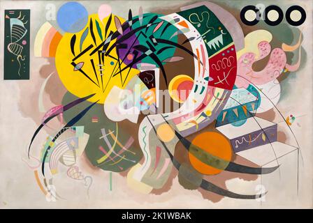 Vasily Kandinsky Öl auf Leinwand Gemälde Dominant Curve (Courbe dominante) 1936 im Solomon R. Guggenheim Museum, Manhattan, NYC, USA Stockfoto